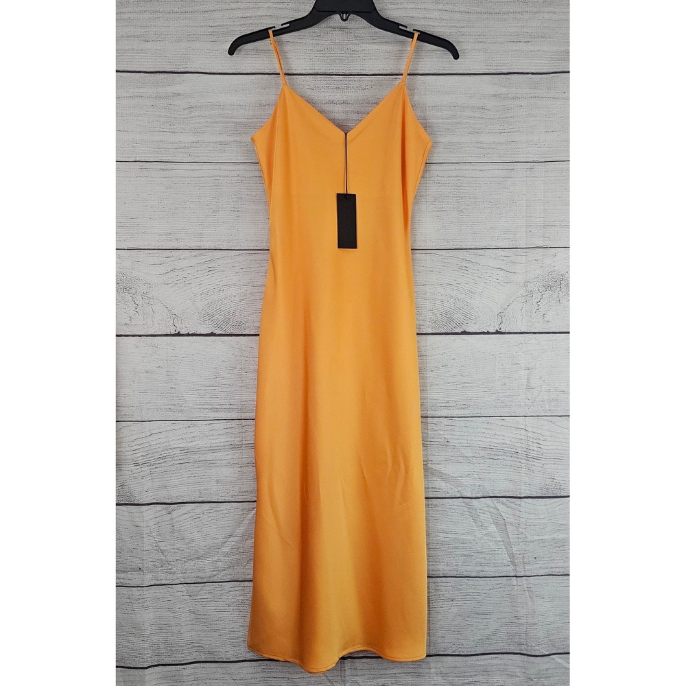 Gianni Bini Size 0 Apricot Yellow Harper Slip Dress Spaghetti Strap NWT 1527